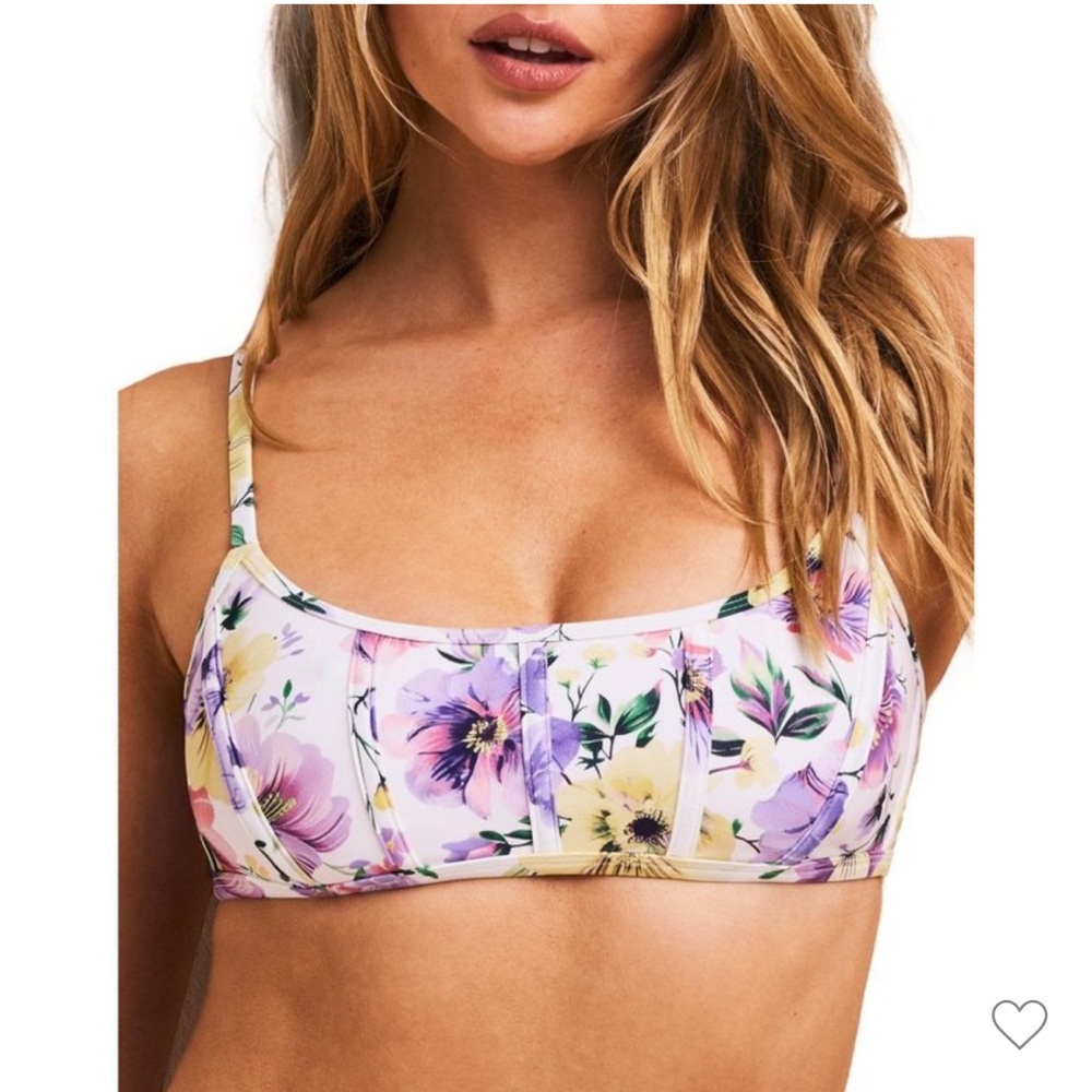 BRAND NEW! Adore Me Vivien Contour Bikini Top in Spring Bouquet print: S, M